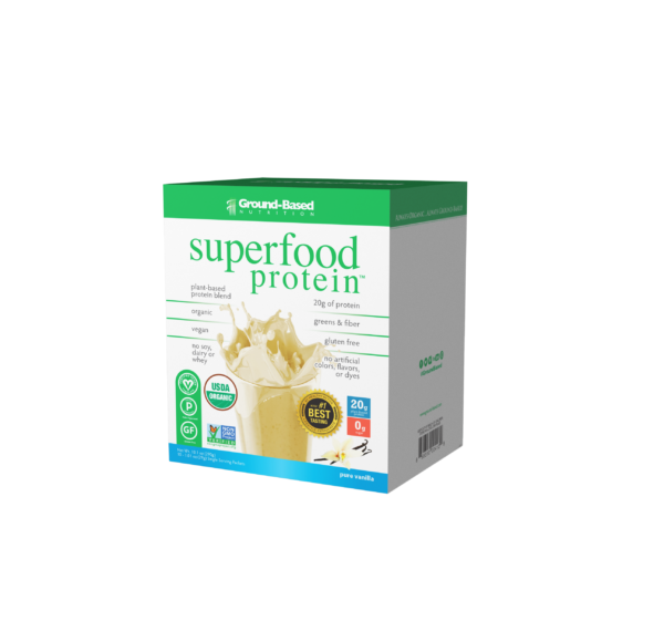 ground based nutrition superfood protein vanilla carton